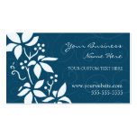 Elegant Blue Flowers Business Cards