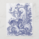 Elegant Blue French Baroque Toile Flyer