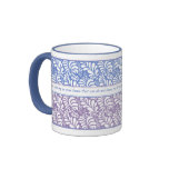 Elegant Blue & Lavender Favourite Quotation Mug