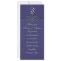 Elegant Blue Monogram Invitations