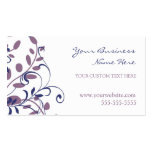 Elegant Blue Purple Swirls Business Cards