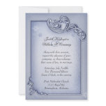 Elegant Blue Winter Wedding Invitation