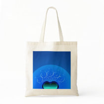 Elegant Bluish peasley pattern Tote Bags