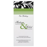 Elegant Bold Floral Wedding Program Card rack cards