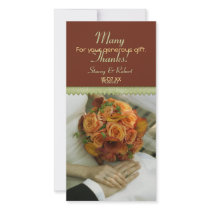 Elegant Bouquet Thank You Customised Photo Card