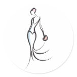 Elegant Bridal Design Sticker