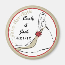 Elegant Bride Save-the-Date Magnet