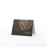 Elegant Brown Wedding RSVP card