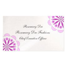 Elegant Business Card With Motif and Pearl Finish