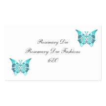 Elegant Business Card With Motif and White Finish