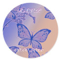 Elegant butterflies rsvp - customisable template stickers