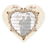 Elegant Butterfly Heart Photo Stickers