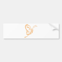 Elegant Butterfly Tattoo Style Bumper Sticker