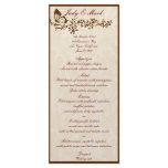 Elegant Butterfly Wedding Menu Card rack cards