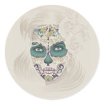 Elegant Calavera Catrina or Sugar Skull Lady Sticker