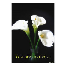 Elegant Calla Lily Flowers 10 Personalized Invite