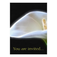 Elegant Calla Lily Flowers 11 Modern Custom Invitation