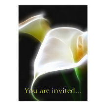 Elegant Calla Lily Flowers 16 Modern Invitations