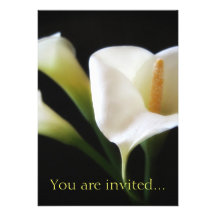 Elegant Calla Lily Flowers 9 Custom Invite