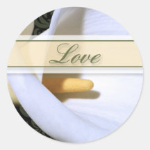 Elegant Calla Lily Love Sticker