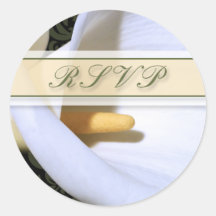 Elegant Calla Lily RSVP Sticker