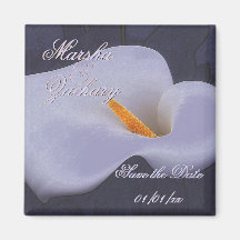 Elegant Calla Lily "Save the Date" Magnets 2