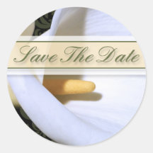 Elegant Calla Lily Save The Date Sticker