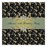 Elegant Cammo 25th Birthday Party Invitation 25th