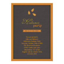 Elegant Candy Corn Halloween Invitation