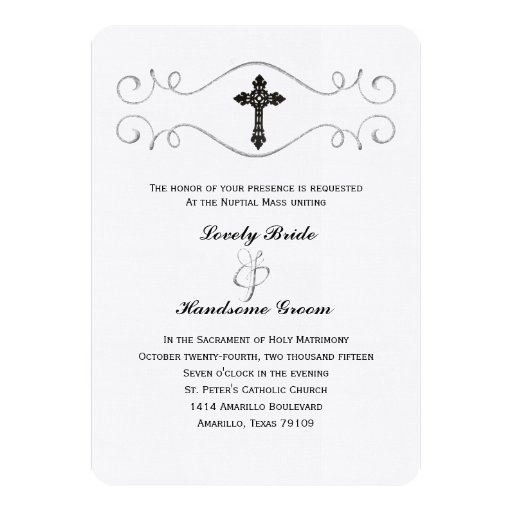 Wording for wedding invitations catholic ceremony