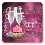 Elegant Champagne and Cupcake Bridal Shower Invite