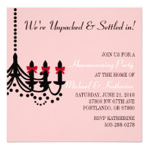 Elegant Chandelier Housewarming Party Invitation