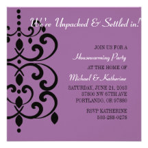 Elegant Chandelier Housewarming Party Invitation
