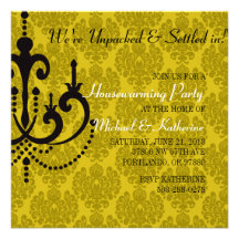 Elegant Chandelier Housewarming Party Invitation