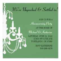 Elegant Chandelier Housewarming Party Invitation