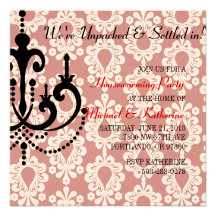Elegant Chandelier Housewarming Party Invitation