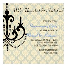 Elegant Chandelier Housewarming Party Invitation