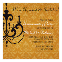Elegant Chandelier Housewarming Party Invitation