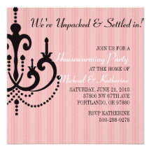 Elegant Chandelier Housewarming Party Invitation