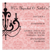 Elegant Chandelier Housewarming Party Invitation