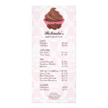 Elegant Chocolate Cupcake Bakery Rack Card rack cards