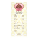 Elegant Chocolate Cupcake Bakery Rack Card rack cards