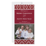 Elegant Christmas Damask photo cards