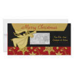 Elegant Christmas gold holiday greeting photo cards