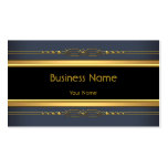 Elegant Classy Black Yellow Gold Charcoal Steel Business Card Templates