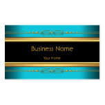 Elegant Classy Black Yellow Gold Teal Blue Business Card Templates