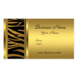 Elegant Classy Gold Black  animal print Business Card