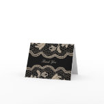 Elegant Crochet Lace Thank You Card