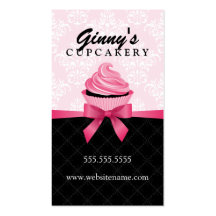 Elegant Cupcake Bakery Business Cards
