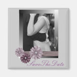Elegant Customisable Photo WeddingFavor Fridge Magnet